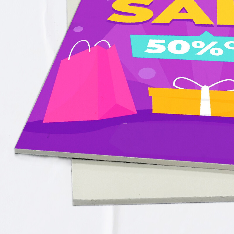 White Sticker + 1mm PVC Board